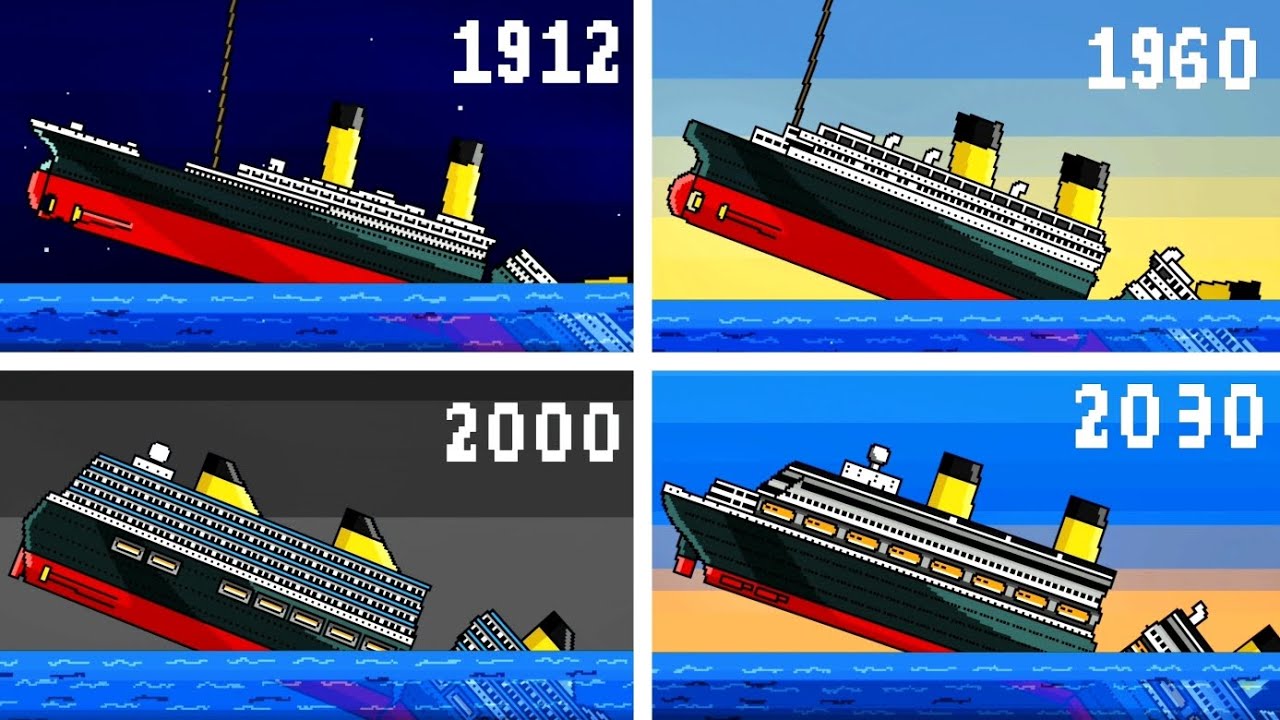 Titanic Sinks in 1912, 1960, 2000 & 2030⚓️🚢 (8-BIT)