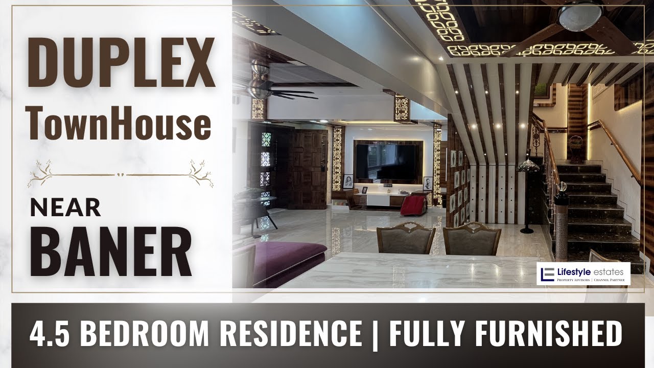 4.5BHK Townhouse Bungalow Near Baner | Fully Furnished with large garden space in a Gated Society