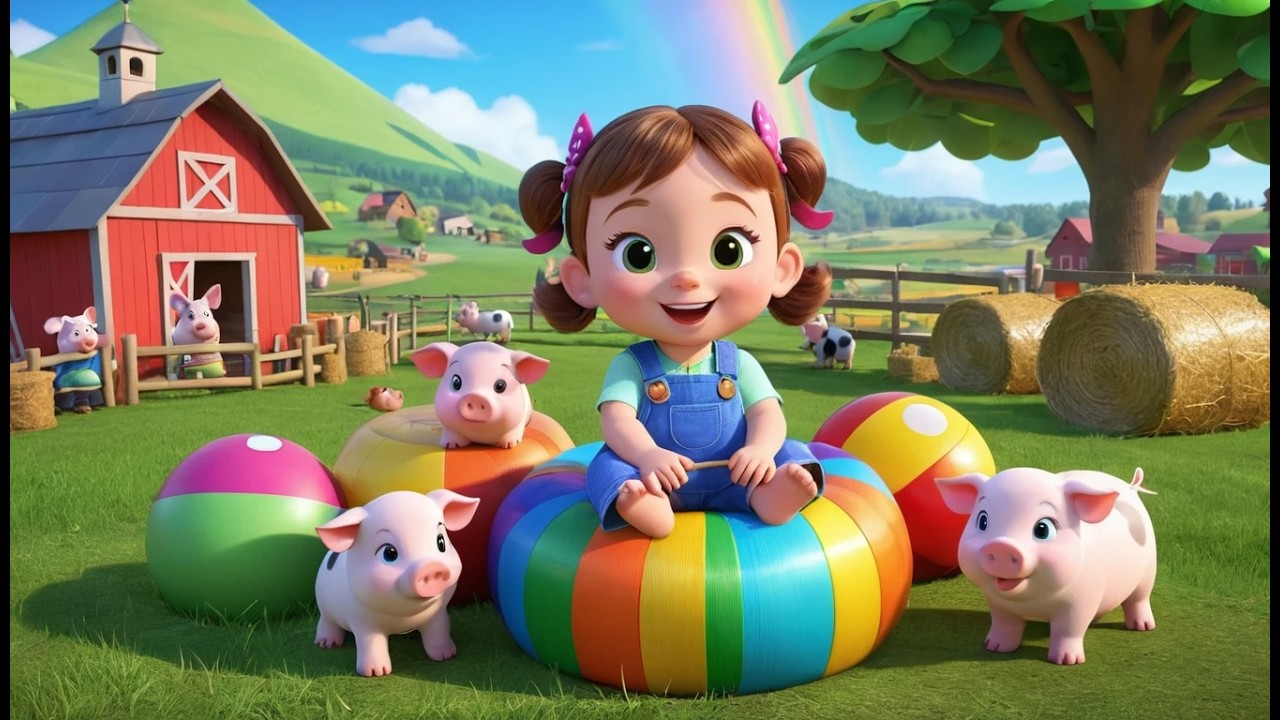 Five Little Calves 🐄 Big Field Exploration 🌾 | Fun Farm Counting Song for Kids | Playful Animal N