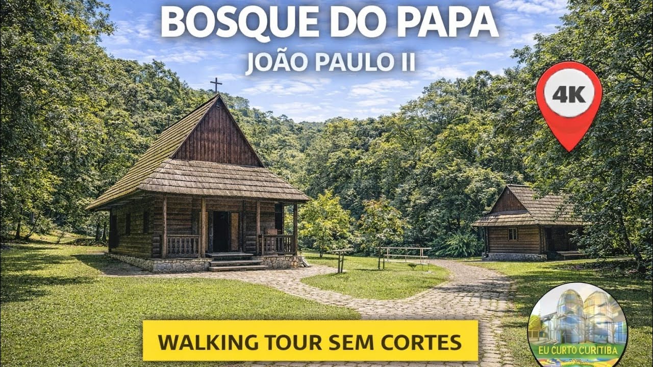 Bosque do Papa João Paulo II 🌲 Curitiba Brasil | Passeio completo pela Manhã | Walking Tour Full