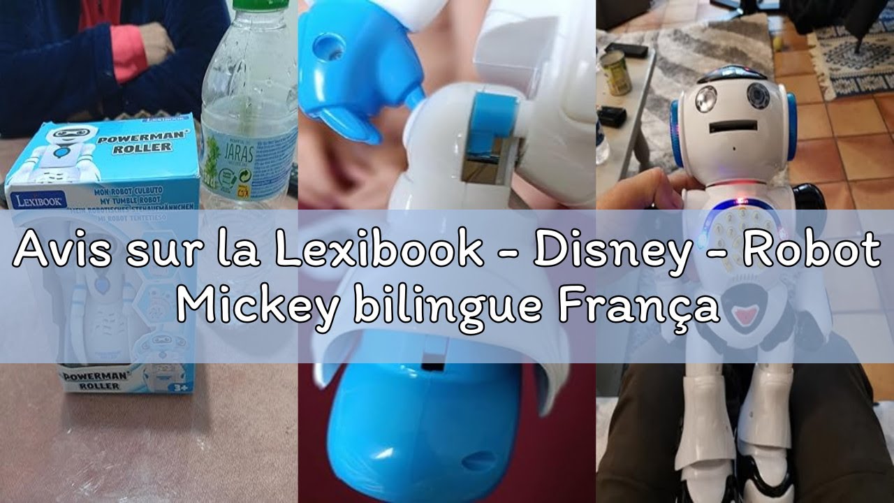 Avis sur la Lexibook - Disney - Robot Mickey bilingue Français/Anglais, 100 Quiz éducatifs, Effets d