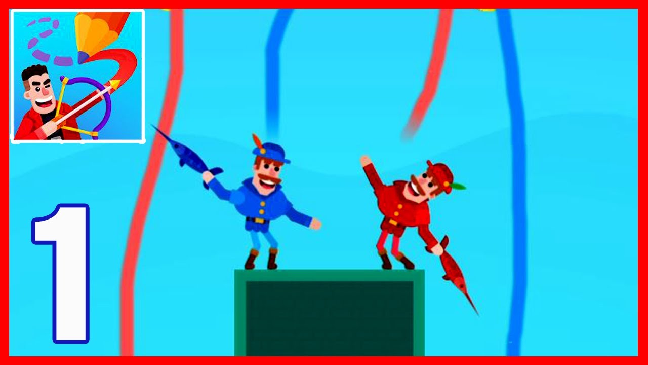 Drawmaster - Gameplay Walkthrough Part 1 - All Levels 1- 20 Solution (Android,iOS)
