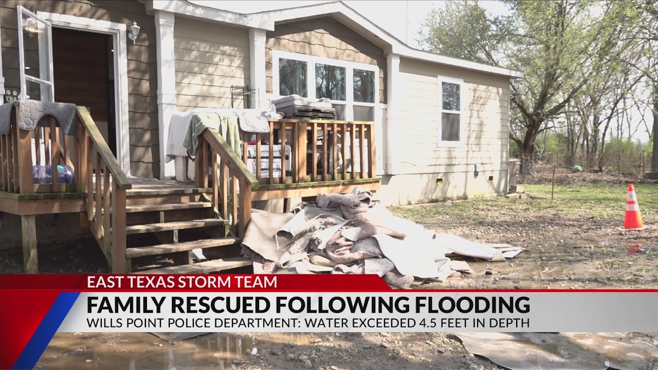 Family of 4 rescued, others evacuated due to overnight flooding in Wills Point