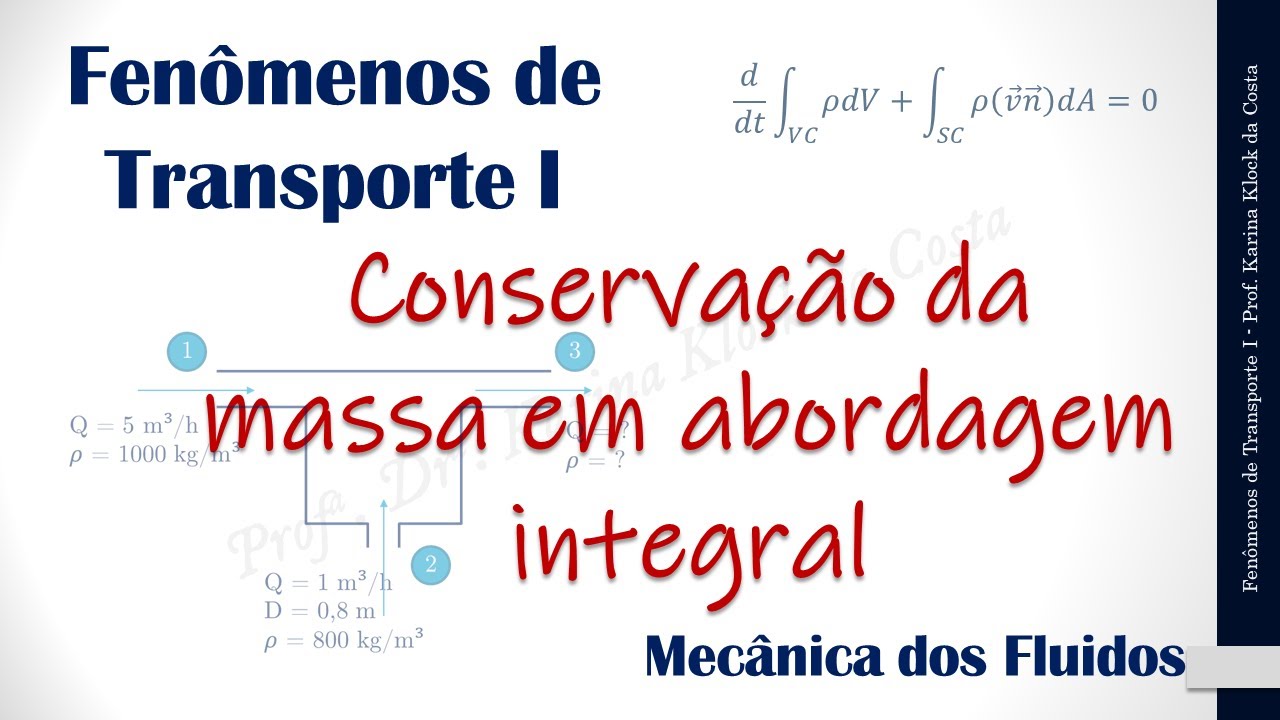 Aula06 - Conservação da massa em abordagem Integral