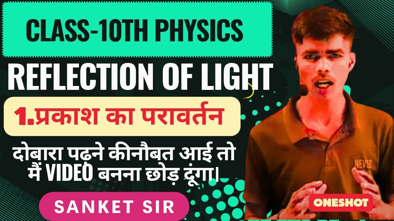 प्रकाश का परावर्तन (Reflection Of Light) | Physics Class 10th chapter 1 Bihar Board | 10th physics
