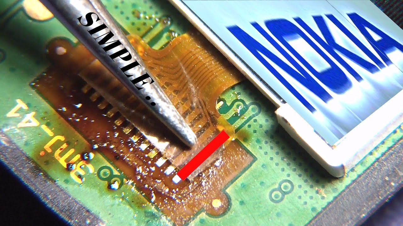 Easy change LCD in Nokia 130, 105, 108, 112, 113, X1-01 and other - PROS soldering iron