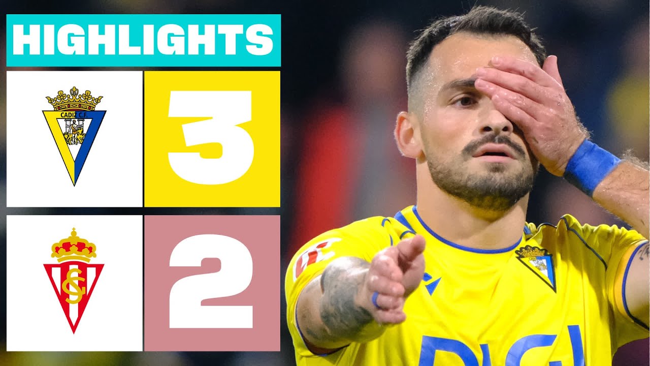CÁDIZ CF 3 - 2 REAL SPORTING | RESUMEN LALIGA HYPERMOTION