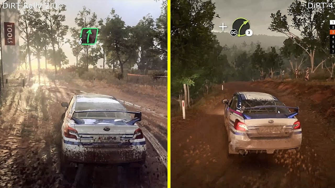 DiRT Rally 2.0 vs DiRT 4 Graphics Comparison