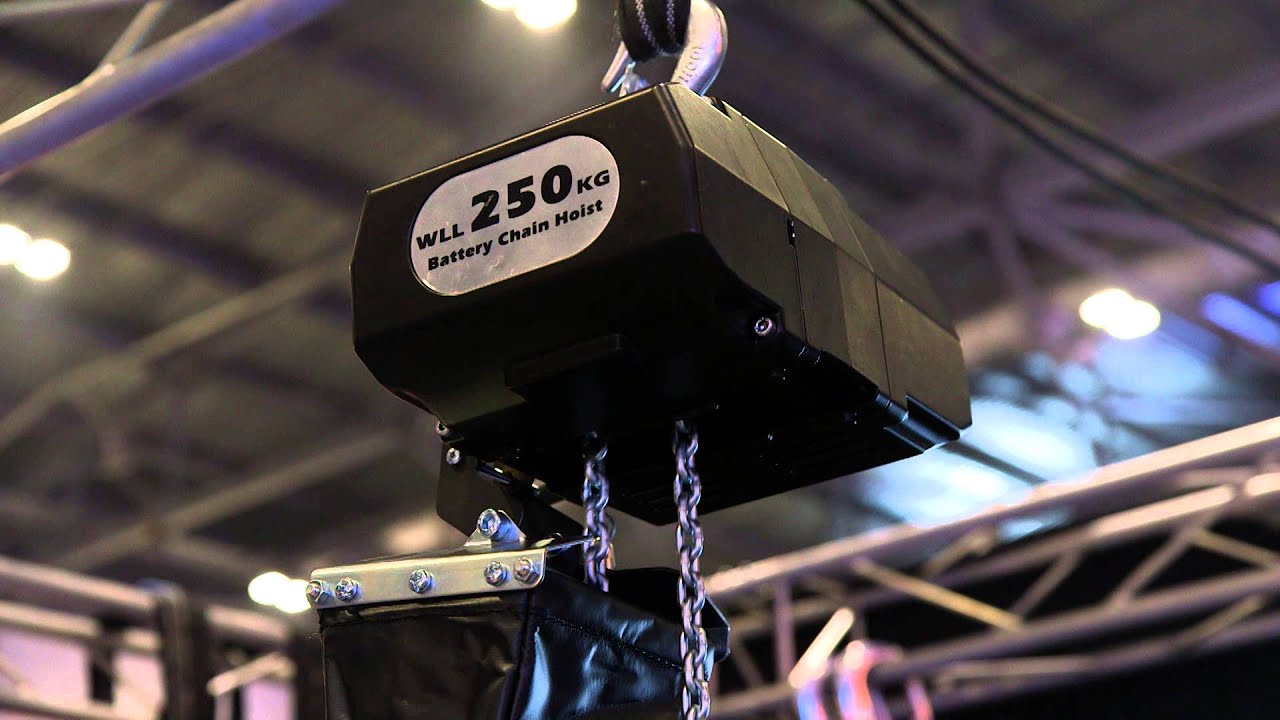 PLASA 2015: Safety Lifting Gear's DUKE battery-powered chain hoist