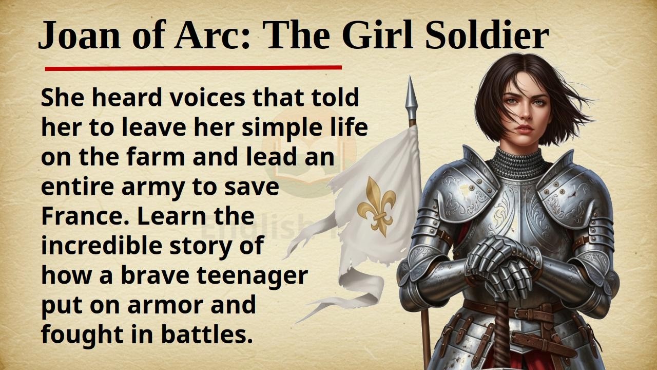Joan of Arc: The Girl Soldier || 🇫🇷🛡️ Learn English Through Story Level 1 || Graded Reader 🎧