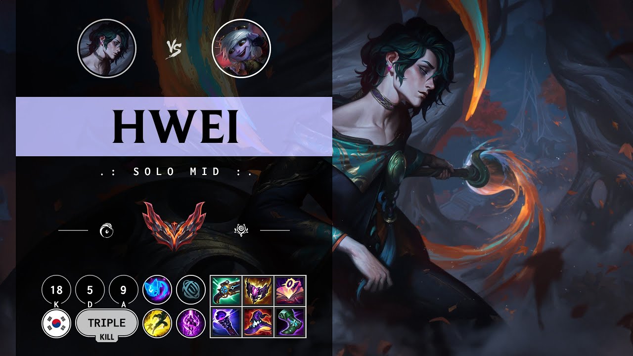 Hwei Mid vs Tristana - KR Grandmaster Patch 14.9