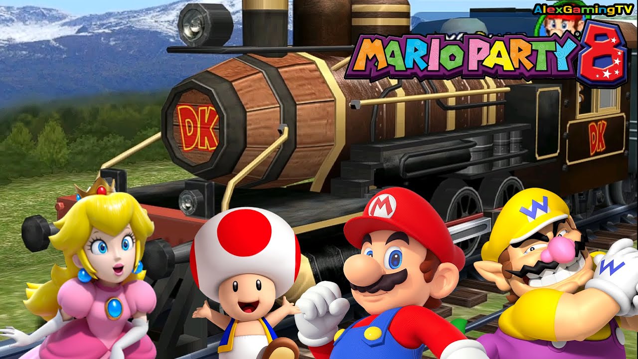 마리오파티 8 (헤이호의 드림익스프레스) Peach vs Toad vs Mario vs Wario (Mario Party 8 ) | AlexgamingTV