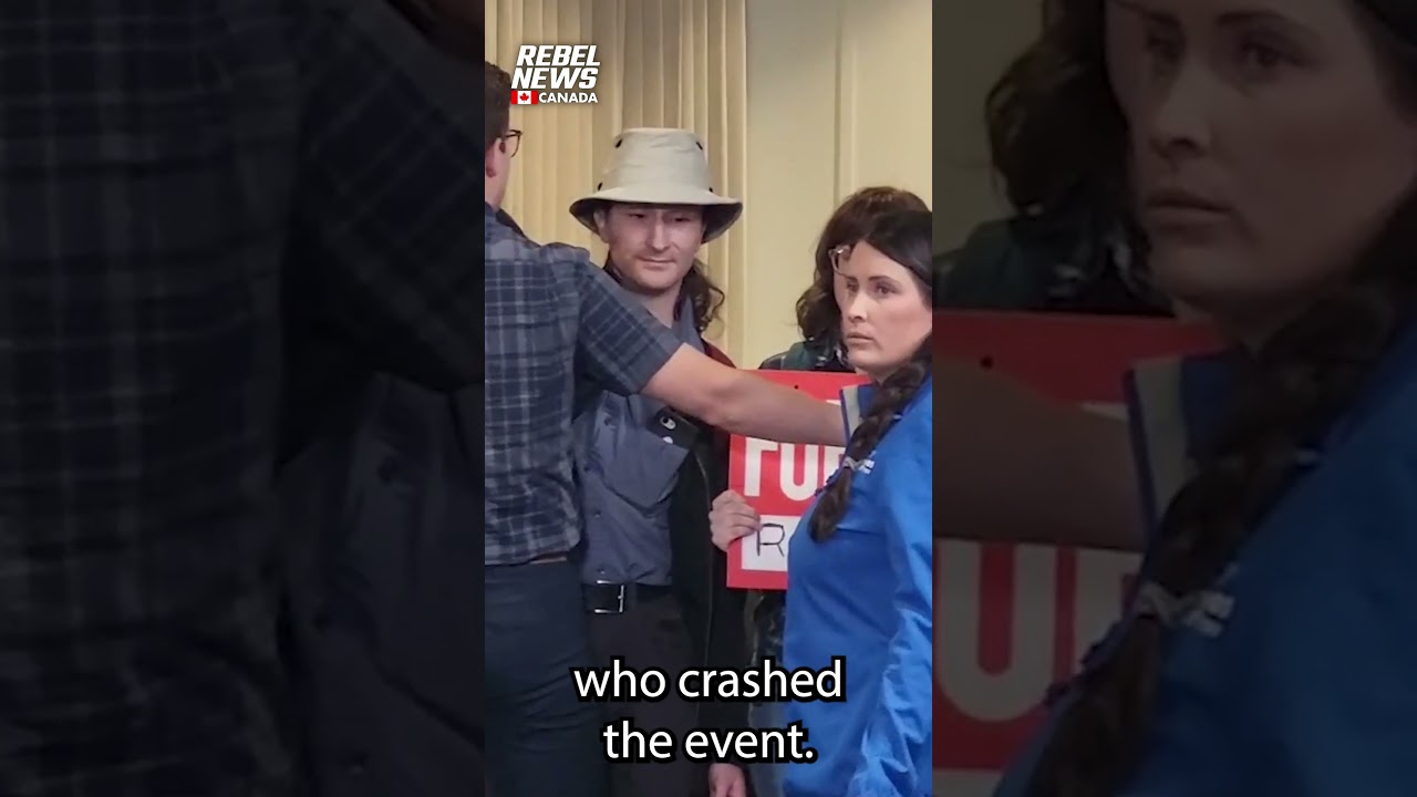 Danielle Smith UCP announcement disrupted by protesters, including former NDP candidate