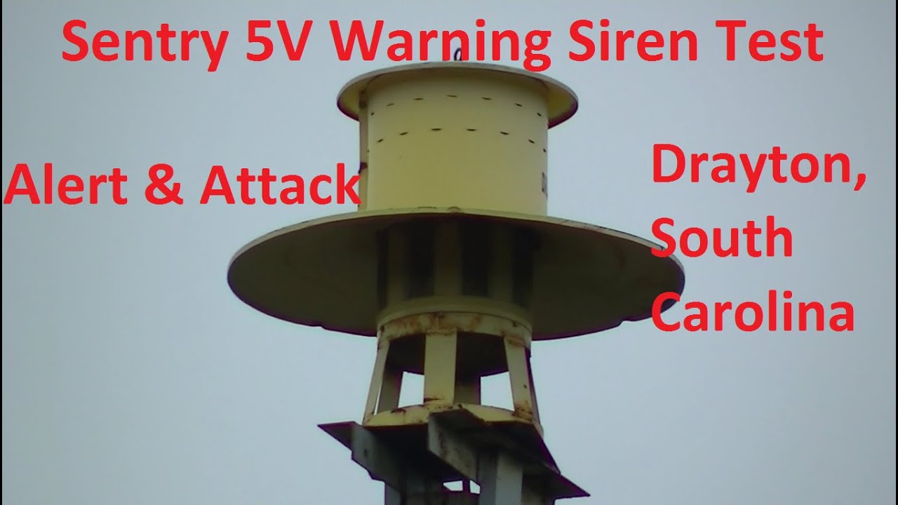 Sentry 5V Monthly Warning Siren Test, Alert And Attack - Drayton, SC 11/7/15