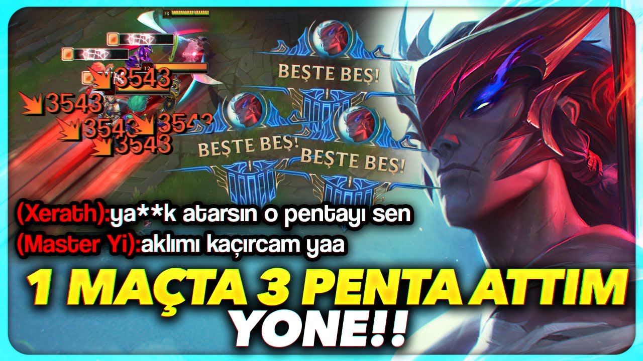 1 MAÇTA 3 PENTA YONE !! AKLINIZI ALACAK BİR MAÇ !! 30 DAKİKA 50 KİLL !! YONE MİD | Ogün Demirci