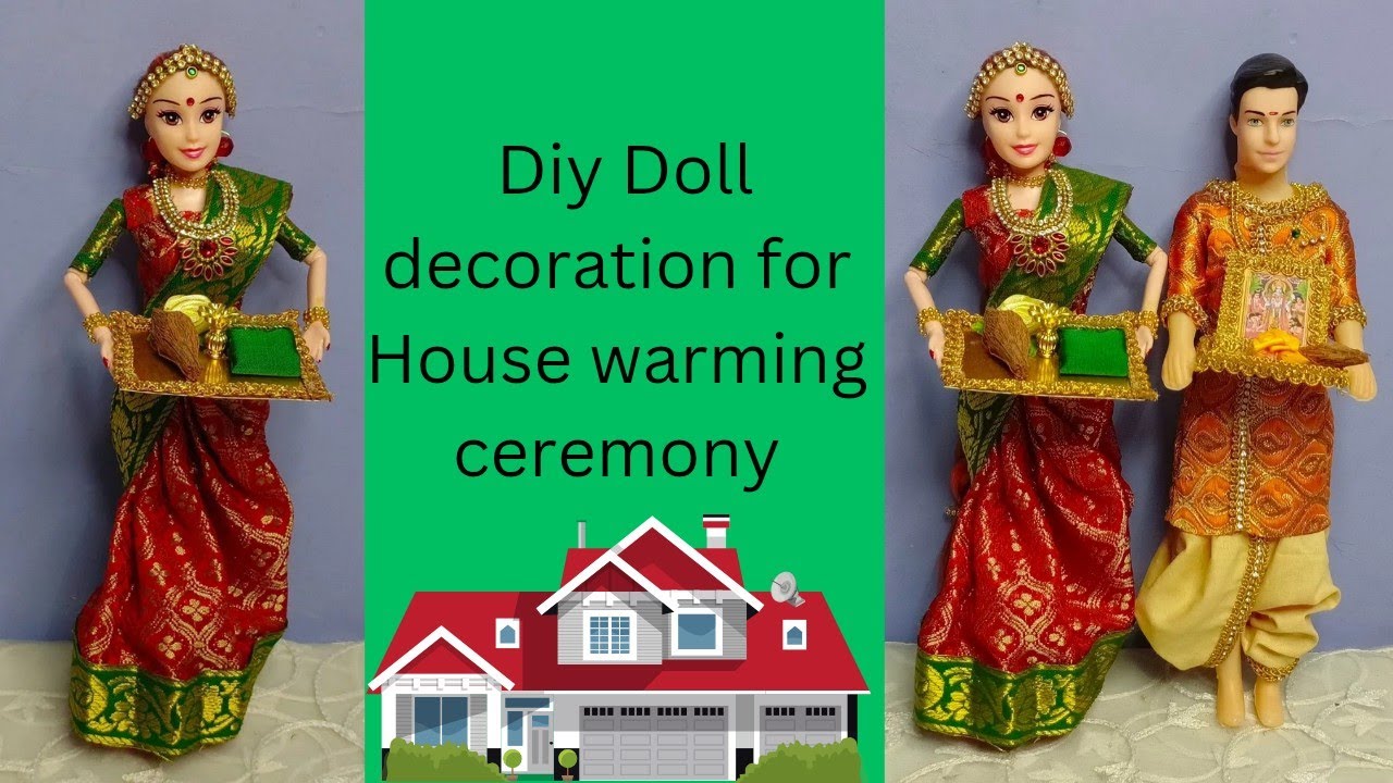 Decorating doll for house warming ceremony 🎑#gruhapravesham #diy