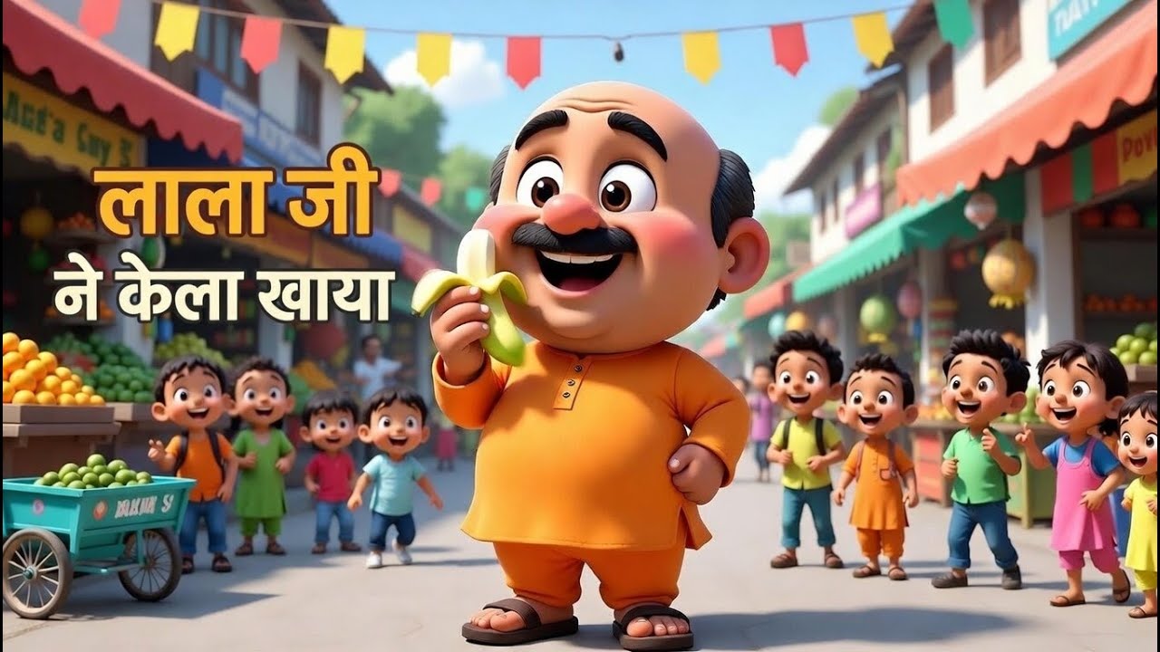 Lala Ji Ne Kela Khaya – Funny Moral Story for Kids