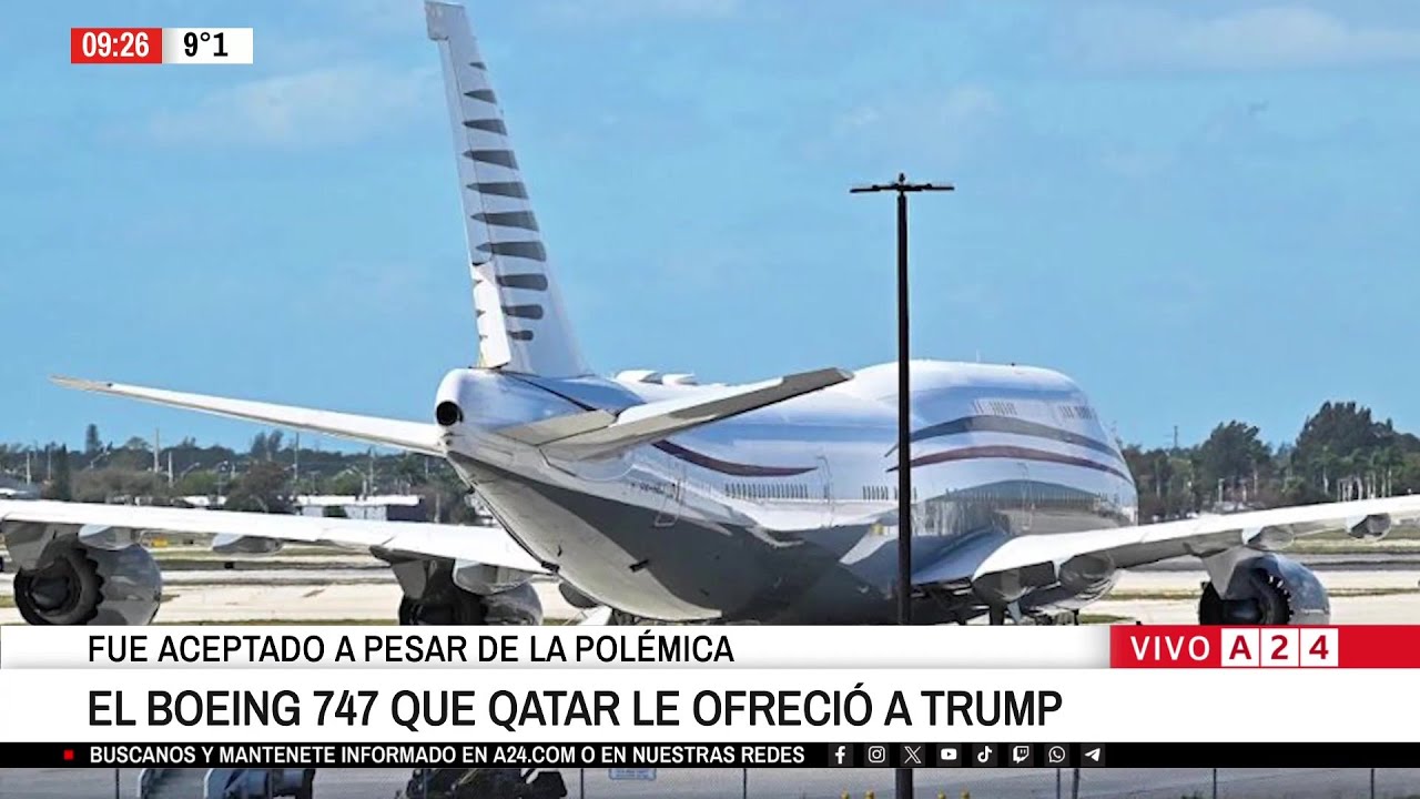 📢 DONALD TRUMP ACEPT&Oacute; UN AVI&Oacute;N BOEING 747 QUE  QATAR LE REGAL&Oacute; A EE.UU. ✈️
