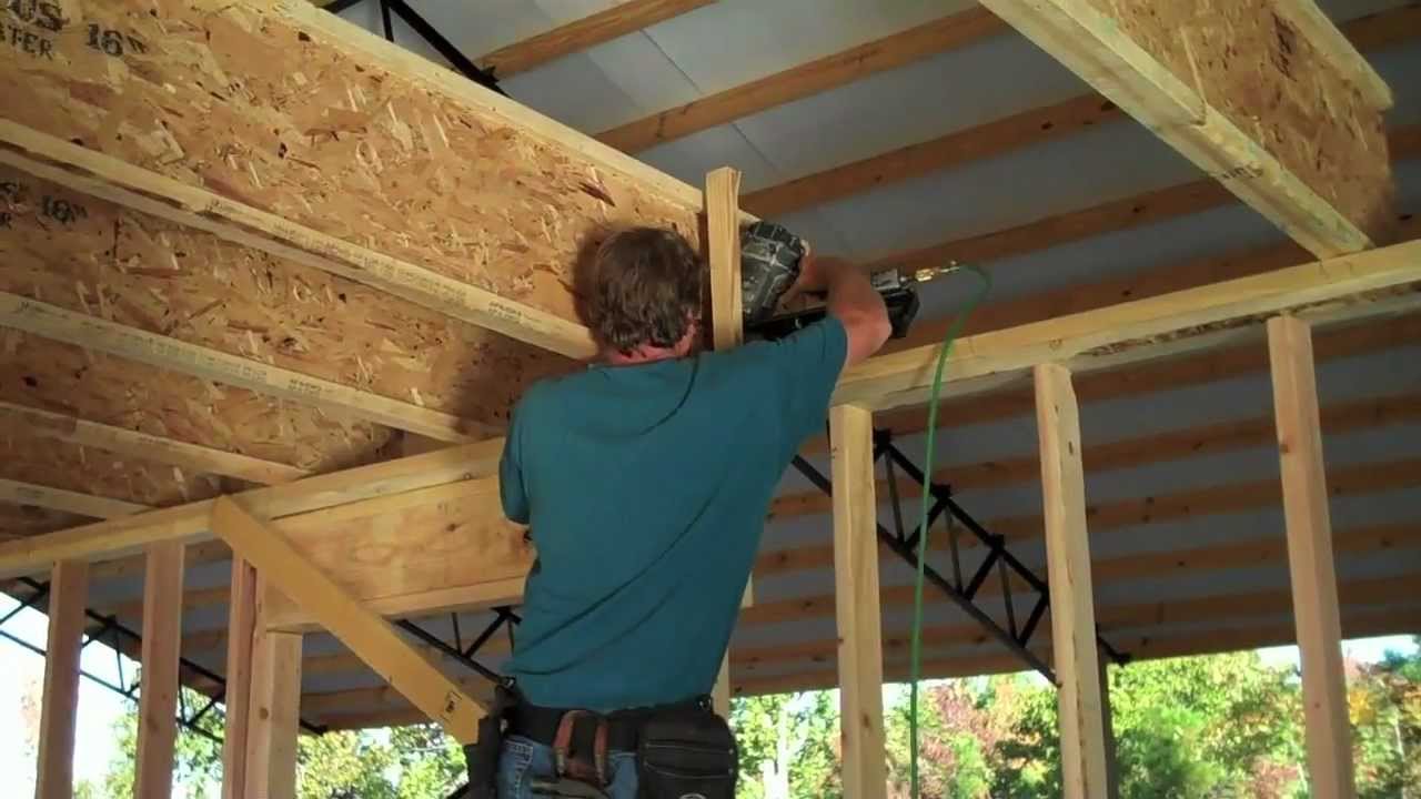 Installing 27-ft I-beams . . . alone