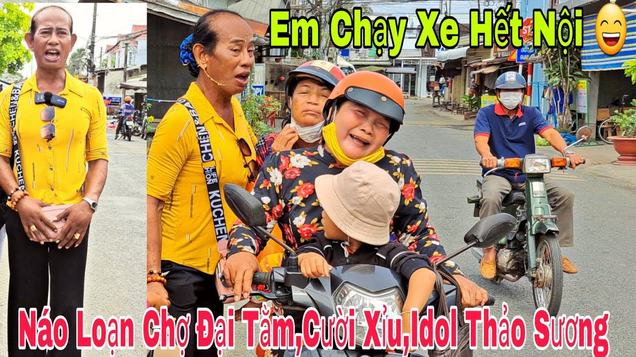 Idol Thảo Sương đi chợ Đại Tâm thăm người bạn Khmer bà con rất vui cười bên nóc thánh liệu Sóc Trăng