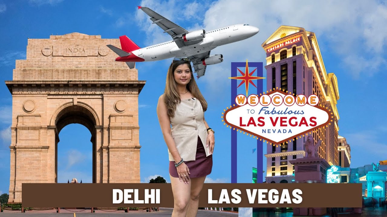 Delhi to LAS VEGAS Full Travel Vlog ✈️🇺🇸  | Air India | Delhi Duty Free |  Airport Tour