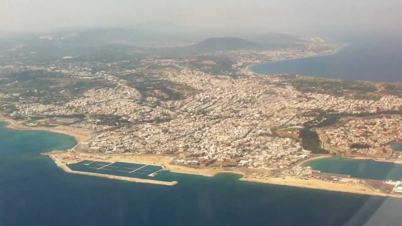 Landing in Rhodes airport - Embrear 195 Arkia airlines
