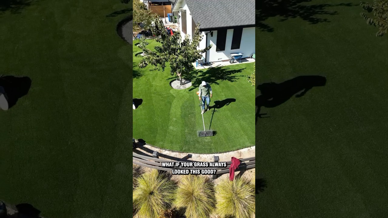 No mowing. No watering. No dead spots. Just perfect, green grass all year round.