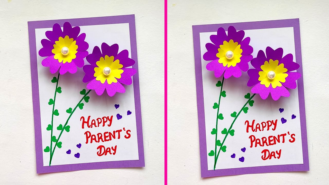 Easy and beautiful parent's day card | Parent's day card idea | DIY Parent's Day greeting Card