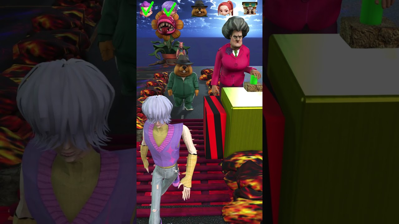 Scary teacher Vs kpop demon hunter and chucky and brainrot #chucky #brainrot #funny