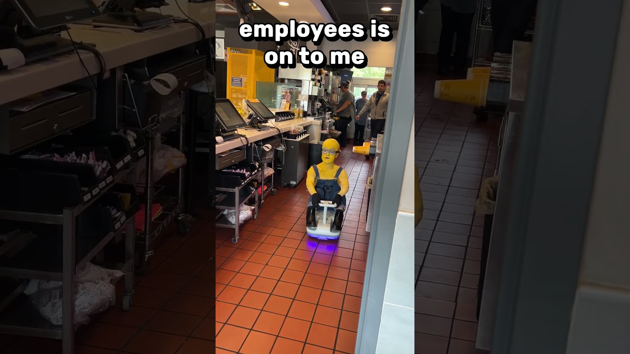 Fake Minion Works At McDonalds! #minion #minionprank #prank