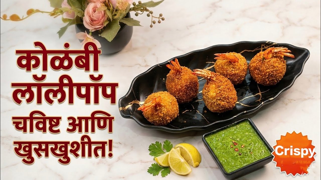 खुसखुशीत प्रॉन्स लॉलीपॉप | Crispy Prawns Lollipop Recipe | कोळंबी लॉलीपॉप | कोळंबी #prawns #कोळंबी 