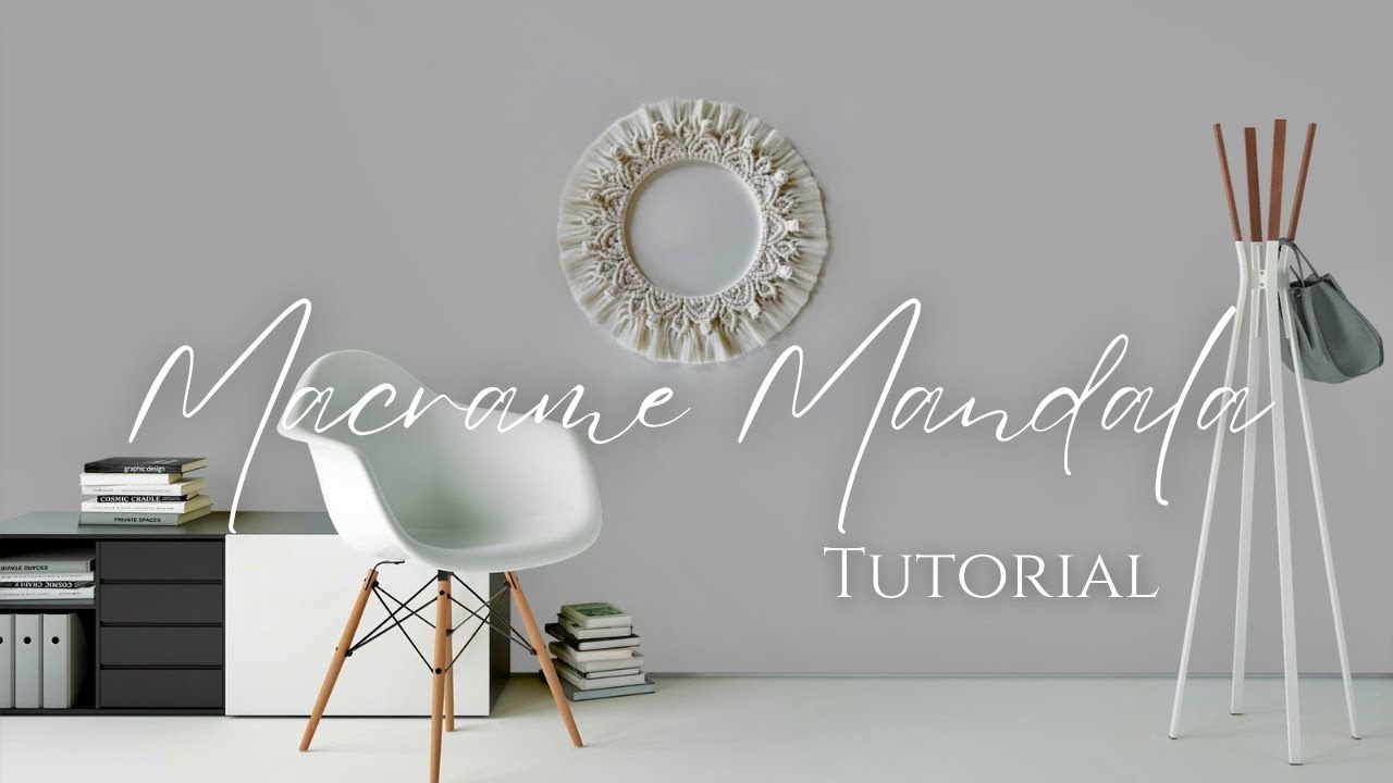 Macrame Mandala Wreath- Easy to Make - Macrame Tutorial Step by Step and Material Required