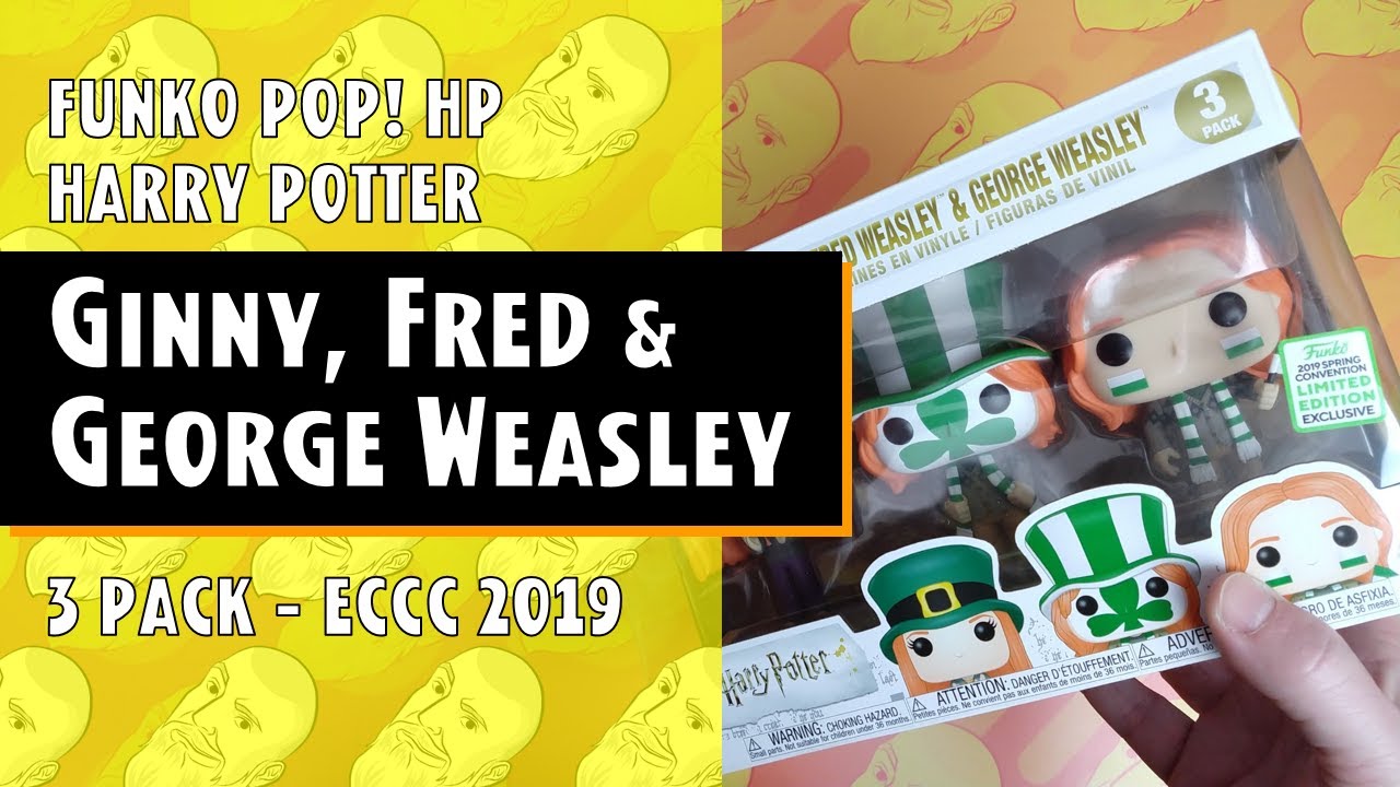Funko Pop Harry Potter - Ginny, Fred e George Weasley - 3 pack - ECCC 2019 // Just One Pop Showcase