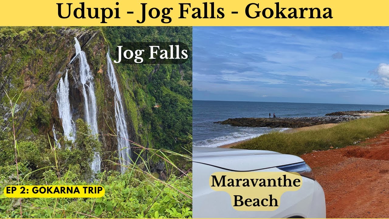 Udupi - Jog Falls -Gokarna | via Maravanthe Beach  - NH 66 Coastal Road | Gokarna Trip Ep: 2