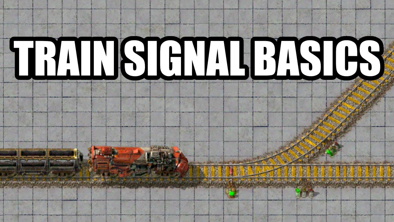 Factorio train signal basics, Quick learn train rail chain signals