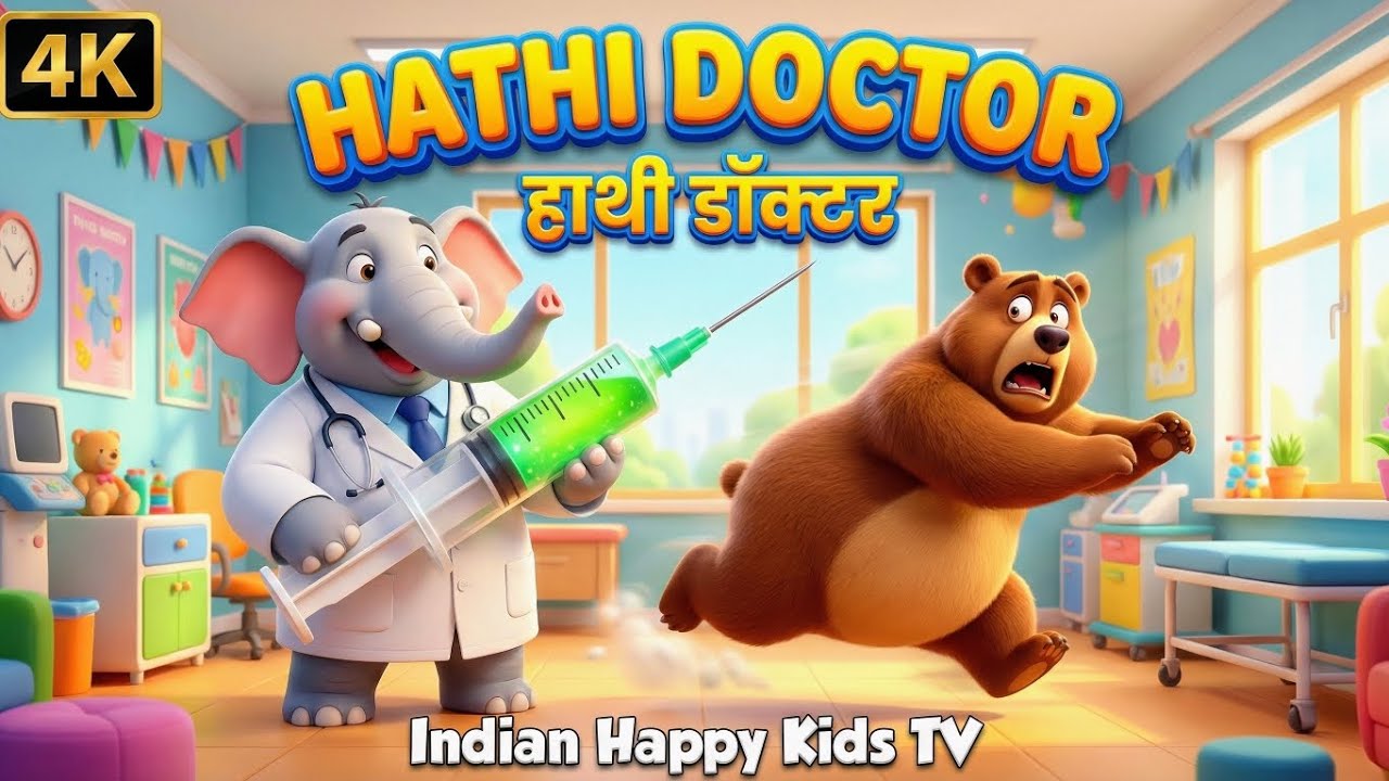 Hathi Doctor (हाथी डॉक्टर) | new Best Elephant Rhymes for Kids | Animal City by Indian Happy Kids TV