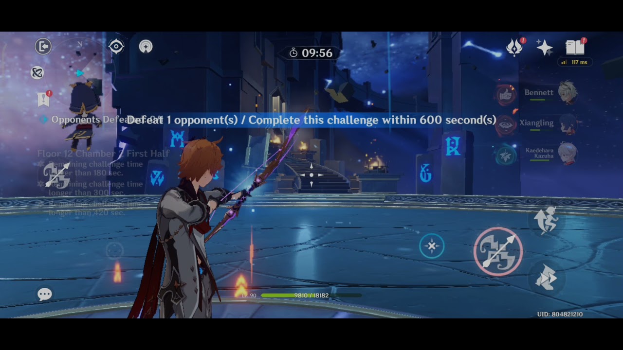 Xiangling doing 89k ult vs Maguu kenki 2.2 abyss