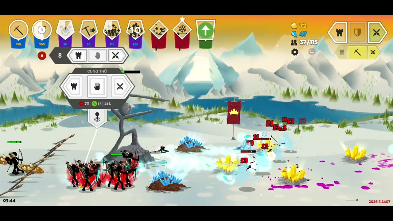 Cách để vượt qua màn 9 bằng chế độ cực khó 😮/ stick war saga