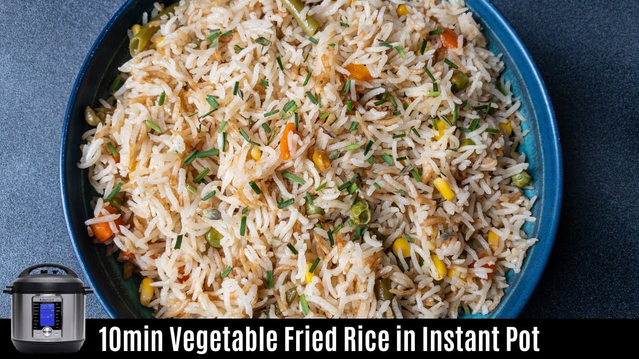 Chinese Fried Rice in Instant Pot | 10 Minutes Instant Pot Vegetable Fried Rice Recipe