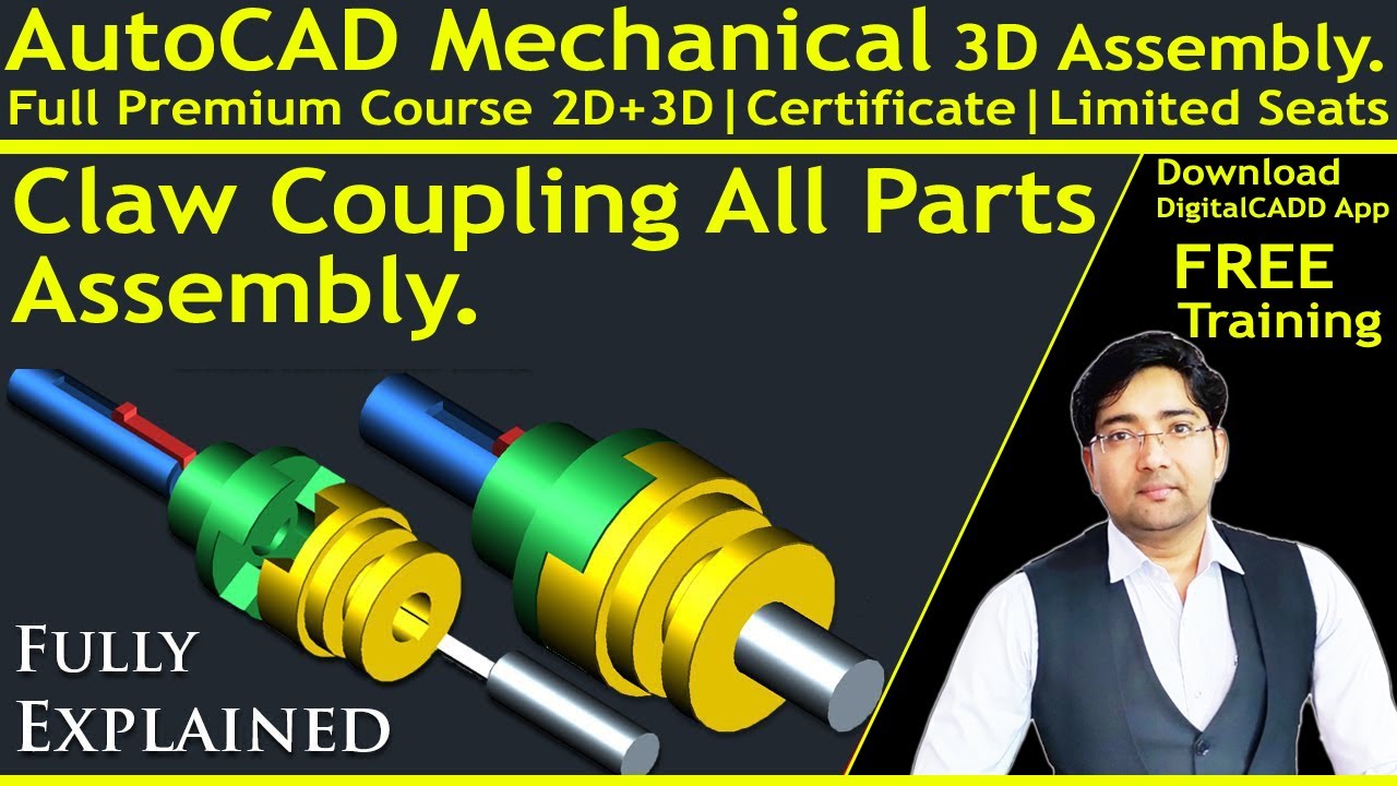Auto CAD Mechanical | Auto CAD 3D |  [ Complete ] AutoCAD Mechanical Modeling | 3D Parts | Assembly