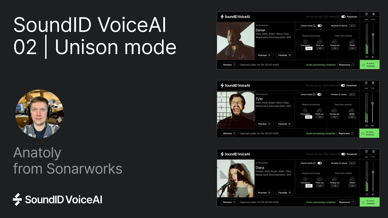 🎙️ Режим унисона в SoundID VoiceAI: руководство по новым функциям