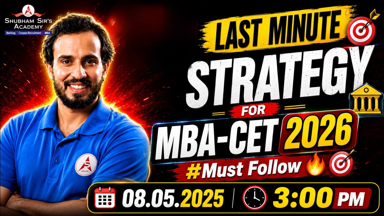 LAST MINUTE STRATEGY FOR 🏦 MBA-CET 2026 🔥🎯 #mba #mbacet2026 #SSA Must Follow