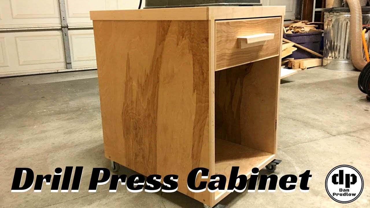 Drill Press Stand | How to Build a Mobile Drill Press Cabinet | Woodworking