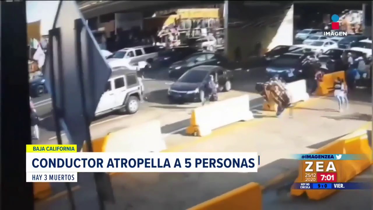 VIDEO: Conductor atropella a cinco personas en Tijuana | Noticias con Francisco Zea