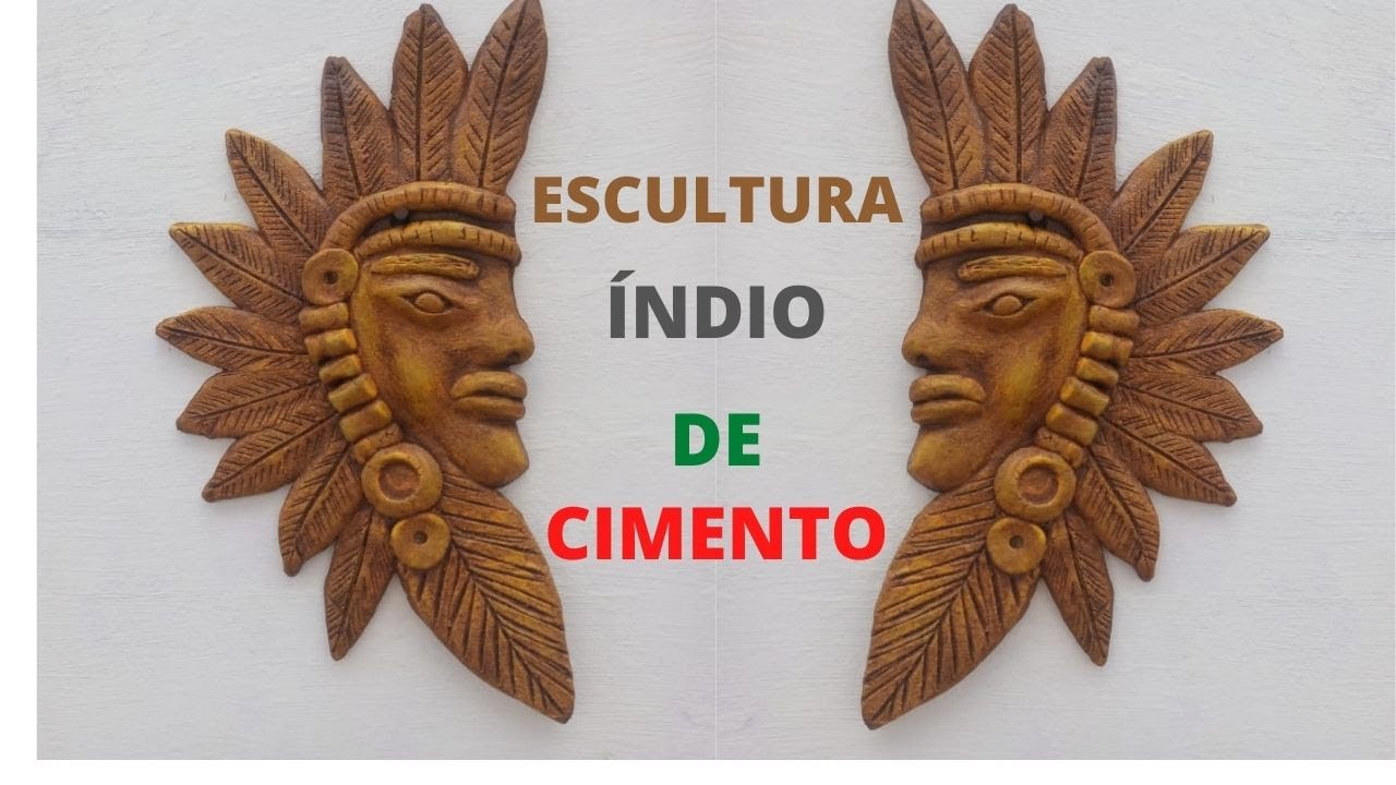 DIY: ESCULTURA PARA PAREDE (ÍNDIO DE CIMENTO)