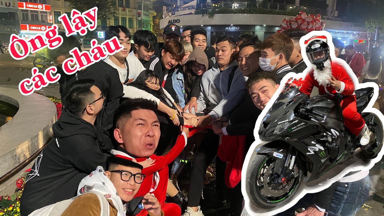 Ông Già Noel Cưỡi ZX10R Đi Phát Quà Náo Loạn Hồ Gươm | Tới Tài Tử | Cấn Hoàng Long | Chất Nguyễn.