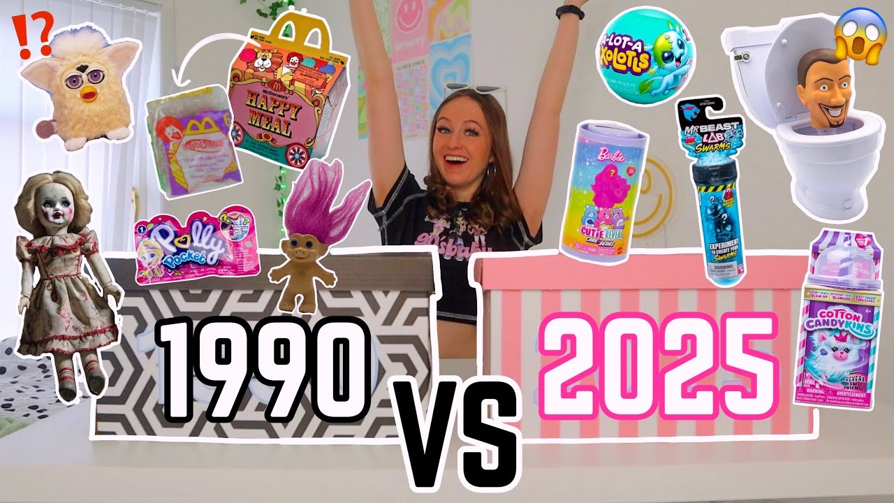 UNBOXING *1990&rsquo;s VINTAGE* MYSTERY TOYS🧸🪀 VS *2025 BRAND NEW RELEASES!*🎁⁉️ (100+ SURPRISES!!🫢)