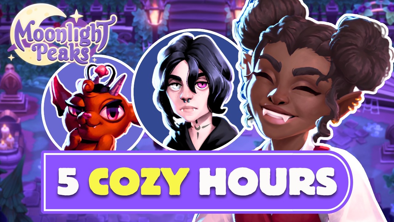 5 COZY HOURS OF MOONLIGHT PEAKS | New Supernatural Vampiric Life-Sim 🌙🦇