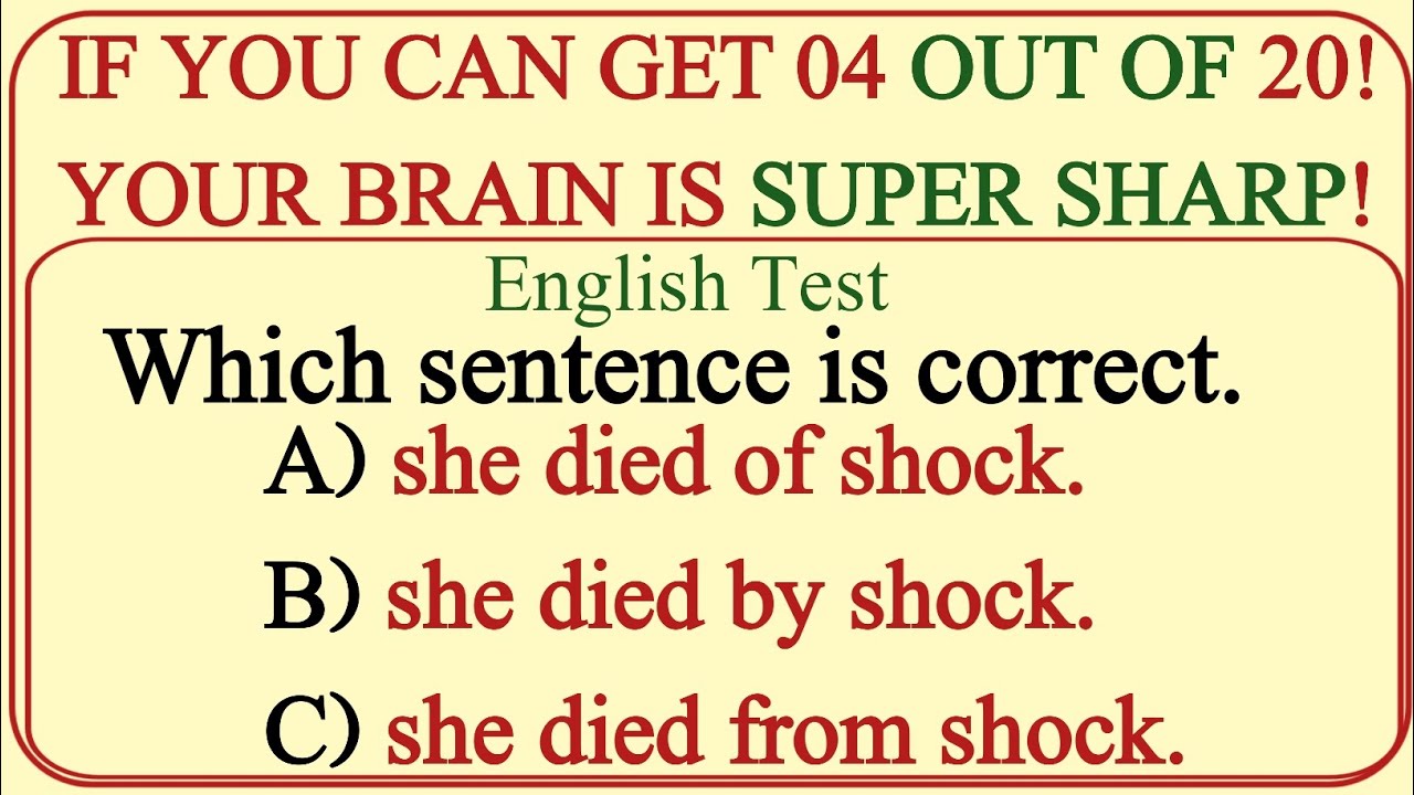 English Grammar Test ✨ Nobody Can Pass This Test 