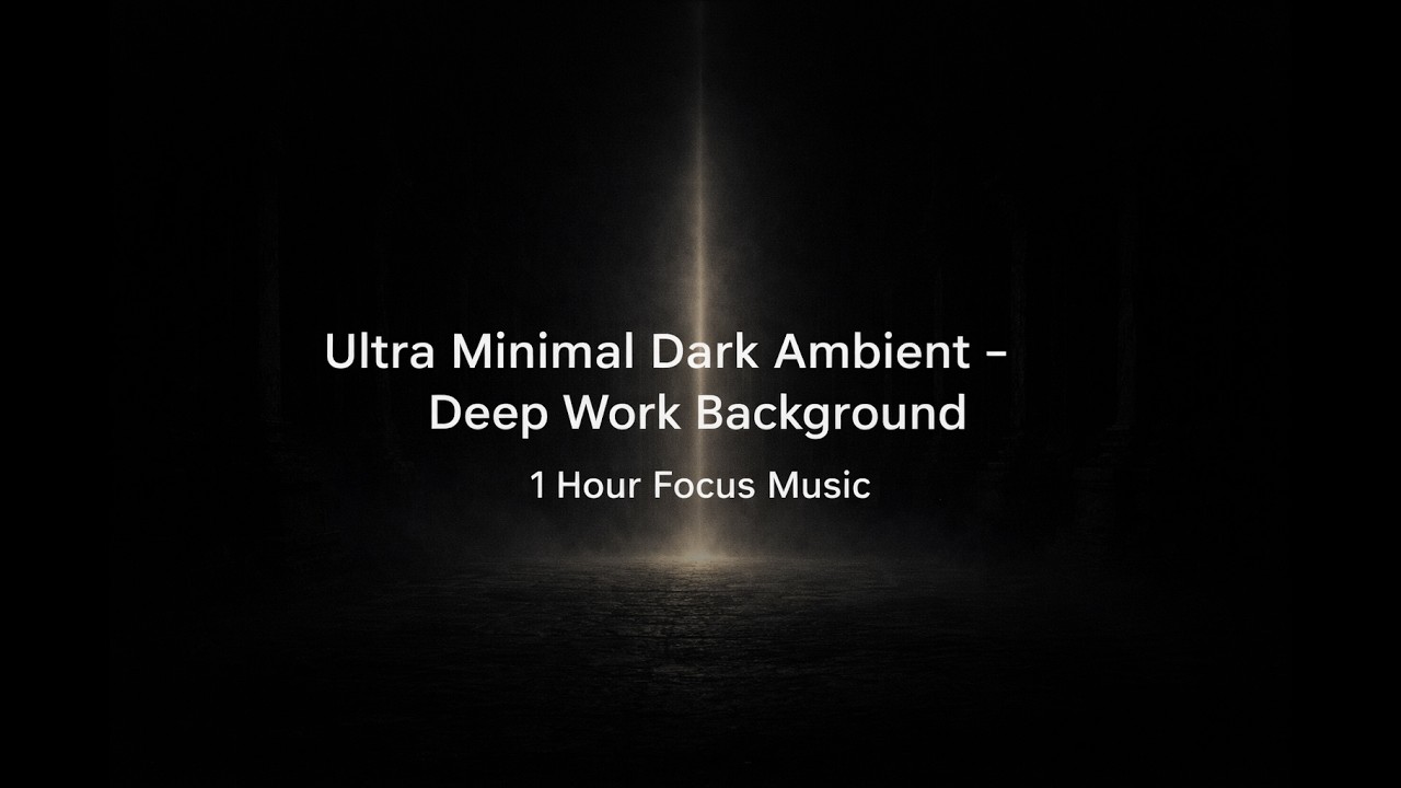 Ultra Minimal Dark Ambient – Deep Work Background | 1 Hour Focus Music